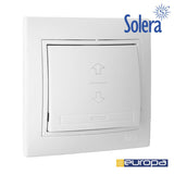 Iinterruptor Persiana 10a 250v Blanco Con Marco Serie Europa Solera Erp21u