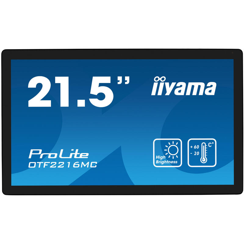 Iiyama 54.5cm (21.5") Otf2216mc-B1 16:9 M-Touch Hdmi+Dp+Usb