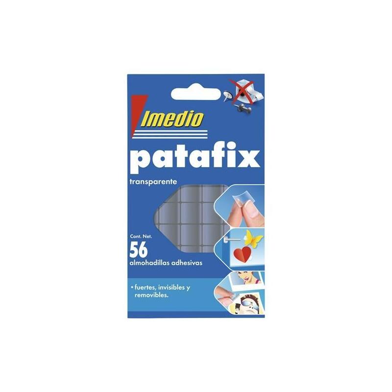 Imedio Almohadillas Adhesivas Patafix Doble Cara 56 Pastillas Transparente