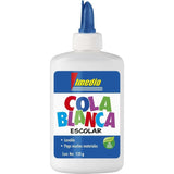 Imedio Cola Blanca Escolar 125gr - Sin Disolventes - Bote Blando Ideal Para Niños - Con Espatula Incorporada