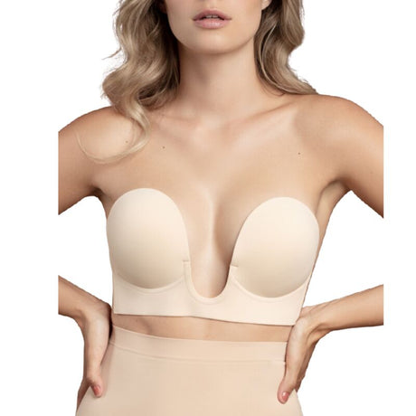 Bye-bra - Sujetador Sin Asas En U Beige Copa C