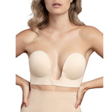 Bye-Bra - Sujetador Sin Asas En U Beige Copa D