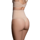 Bye-Bra - Faja Sin Costuras Estilo Tanga Beige Talla L