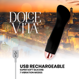 Dolce Vita - Vibrador Recargable One Negro 7 Velocidades