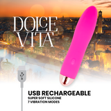 Dolce Vita Vibrador Recargable Four Rosa 10 Velocidades
