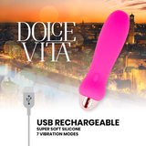 Dolce Vita - Vibrador Recargable Five Rosa 7 Velocidades