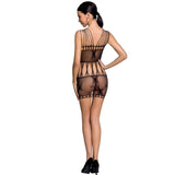 Passion  Woman Bs090 Bodystocking Negro Talla Unica