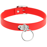 Coquette Chic Desire - Collar Cuero Vegano Rojo Accesorio Woman Fetish