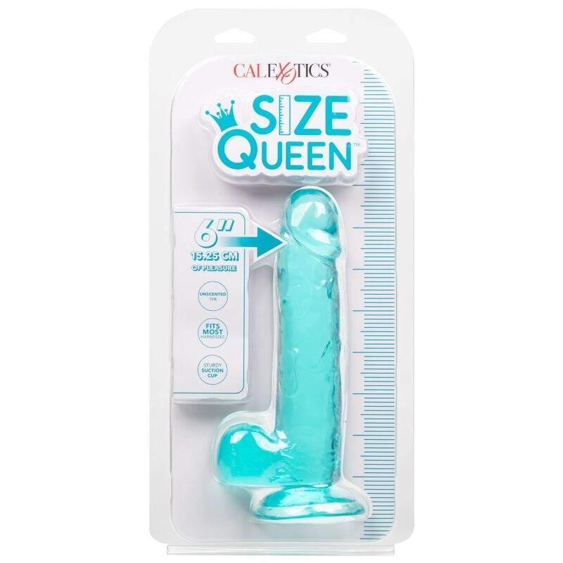 Calexotics - Size Queen Dildo Azul 15.3 Cm