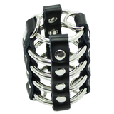 Ohmama Fetish - Jaula Pene Con Anillas Metalicas Y Correas Piel