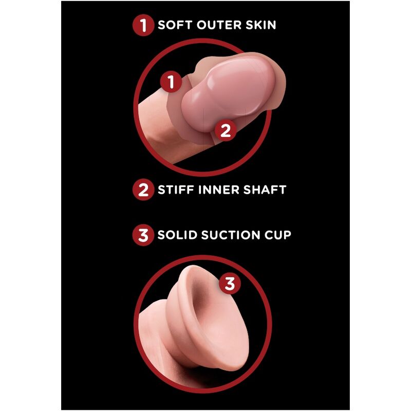 Pene Realístico 3d Cock Swinging Balls 21,5cm