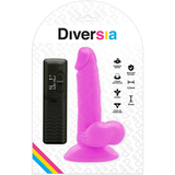 Diversia - Dildo Flexible Con Vibracion Morado 17 Cm -O- 3.3 Cm