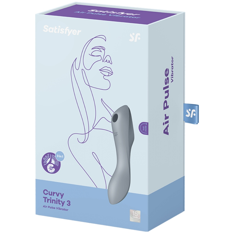 Satisfyer Curvy Trinity 3 Estimulador Clitoris - Gris