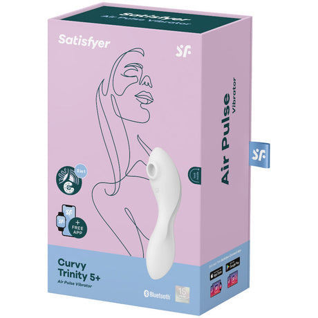 Satisfyer - Curvy Trinity 5 Estimulador Y Vibrador App Blanco