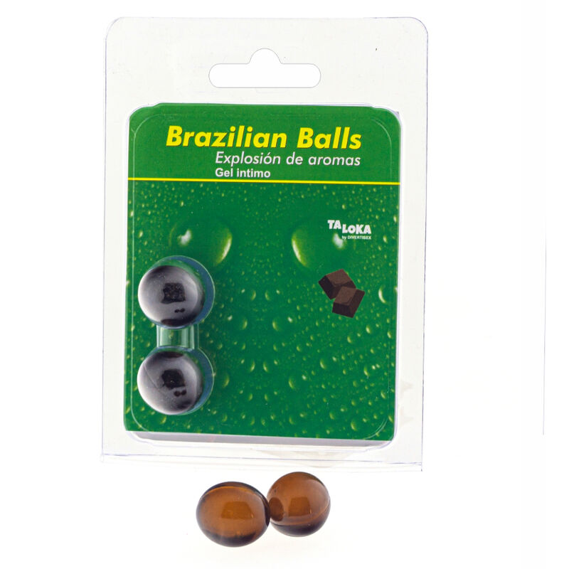 2  Brazilian Balls Explosion De Aromas Gel Intimo -  Chocolate