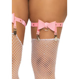 Leg Avenue Liguero Alto De Cuero Vegano Talla Única - Rosa