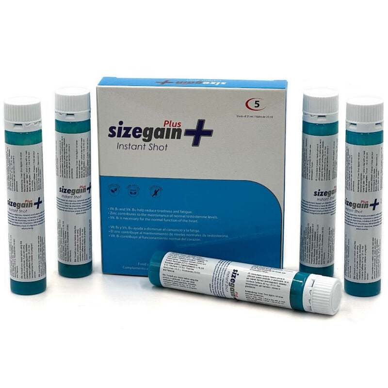 500 Cosmetics - Sizegain Plus Instant Shot Vigorizante Masculino 5 Unidades