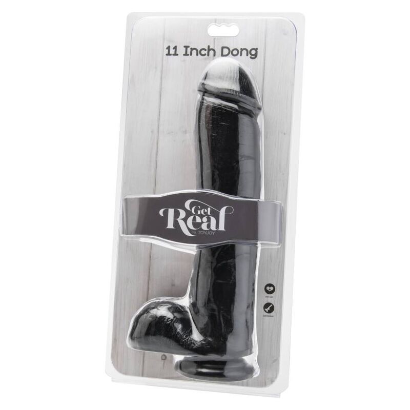 Get Real - Dildo 28 Cm Con Testiculos Negro