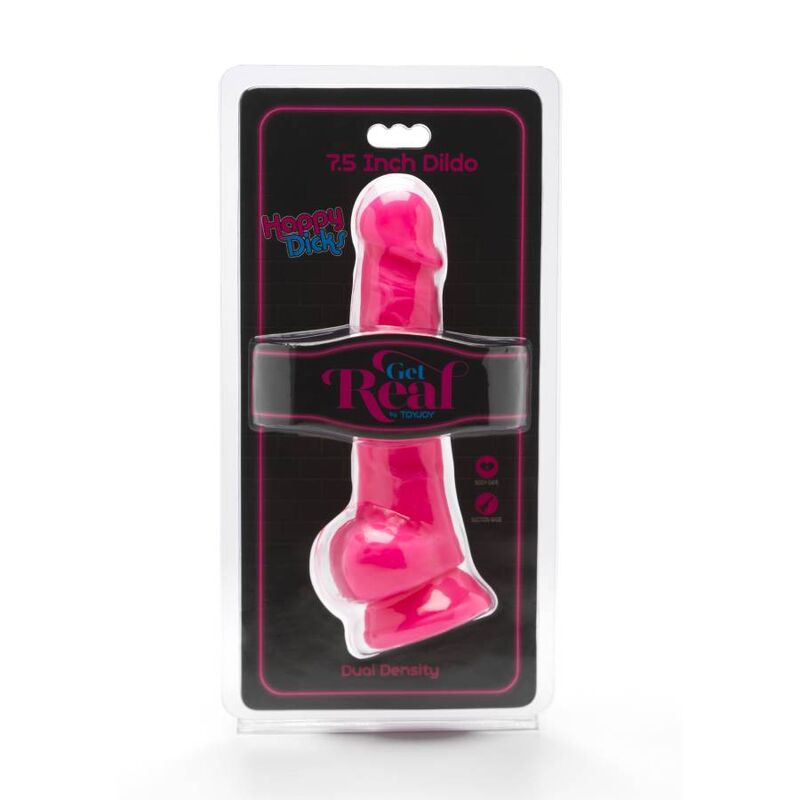 Happy Dicks Dildo Con Testículos 19cm - Rosa