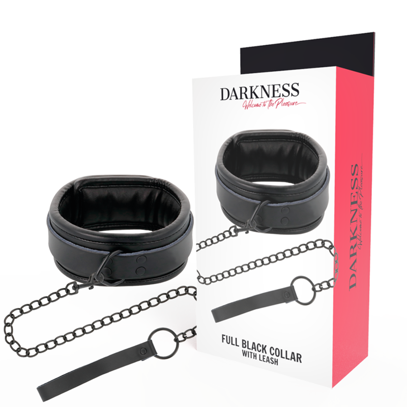Darkness - Collar Con Cadena  Negro