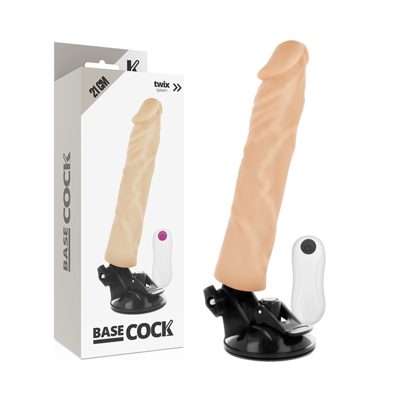Basecock - Vibrador Realistico Control Remoto Natural 21 Cm -O- 4 Cm