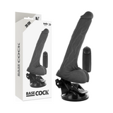 Basecock - Vibrador Realistico Control Remoto Negro Con Testiculos 20 Cm -O- 4 Cm