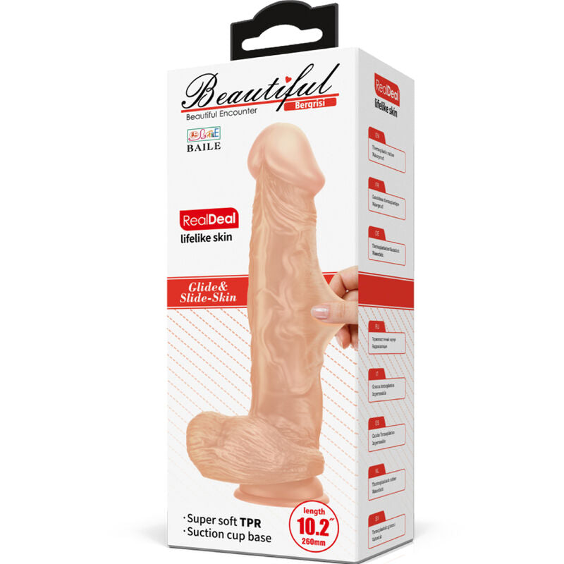 Baile - Beautiful Encounter Bergrisi Dildo Realistico Flexible 26 Cm Natural