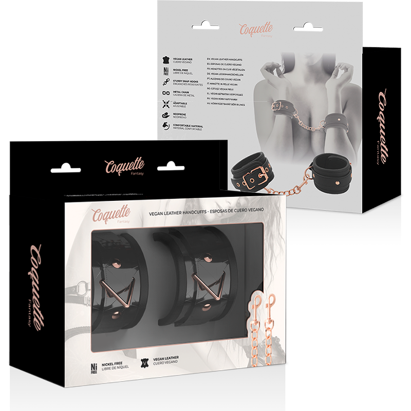 Coquette Chic Desire - Black Edition Esposas Para Manos Con Forro De Neopreno
