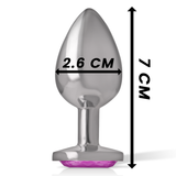 Intense - Plug Anal Metal Aluminio Corazón Rosa Talla S