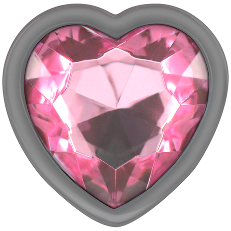 Intense - Plug Anal Metal Aluminio Corazón Rosa Talla S