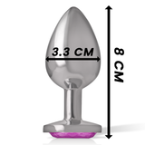 Intense - Plug Anal Metal Aluminio Corazón Rosa Talla M