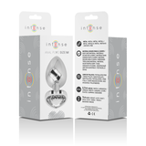 Intense - Plug Anal Metal Aluminio Corazón Blanco Talla M