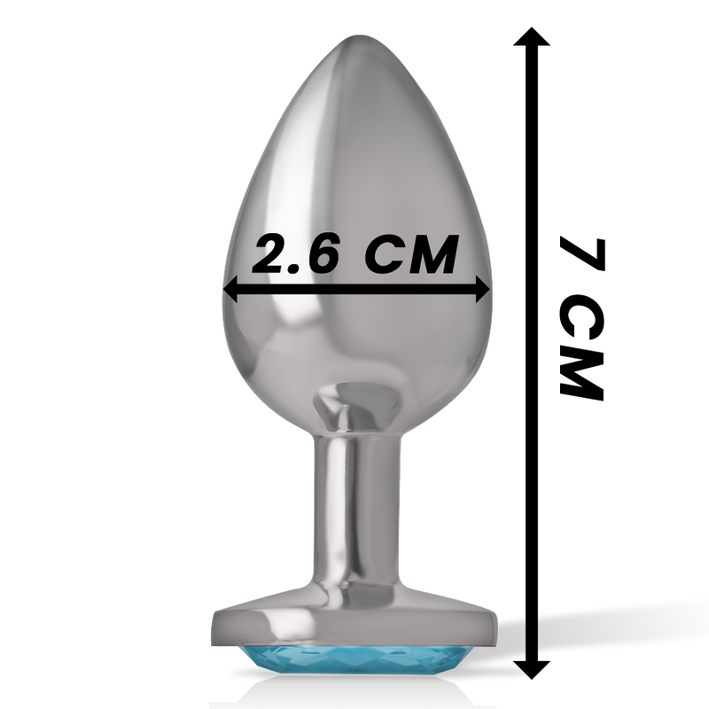 Intense - Plug Anal Metal Aluminio Corazón Azul Talla S