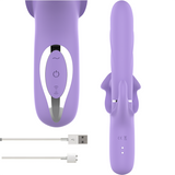 Intense - Billie Vibrador Multifunción Recargable Succionador Con Pulsador Morado