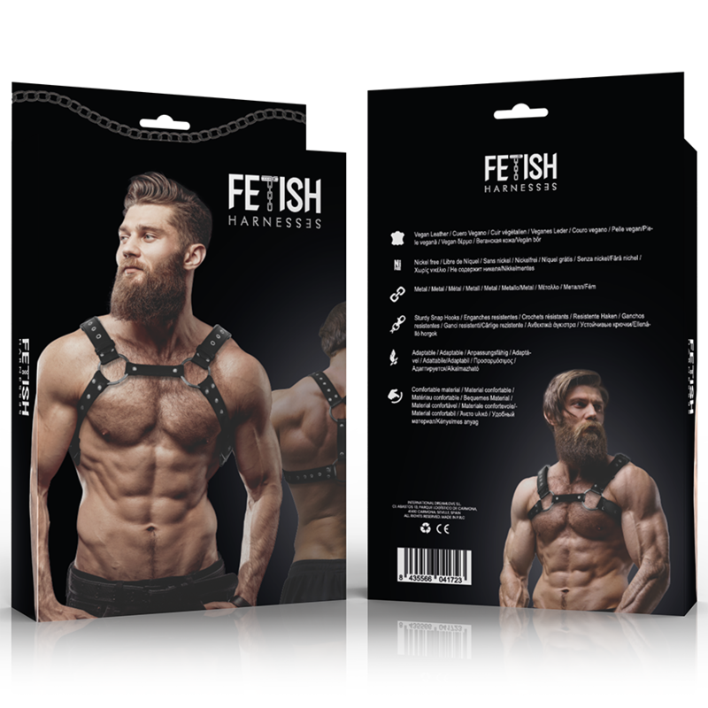 Fetish Submissive Attitude - Arnés Ecopiel Pecho Con Tachuelas Hombre