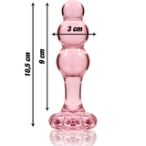 Nebula Series By Ibiza - Modelo 1 Plug Cristal Rosa 10.5 Cm -o- 3 Cm