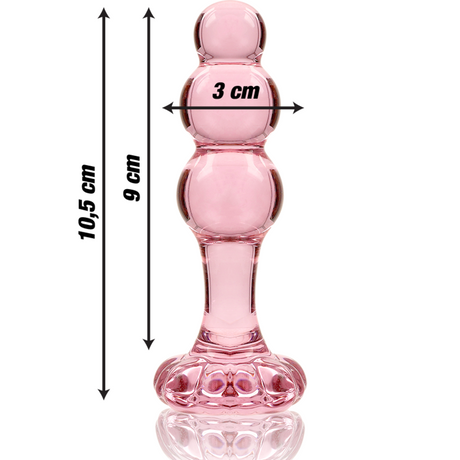 Nebula Series By Ibiza - Modelo 1 Plug Cristal Rosa 10.5 Cm -o- 3 Cm
