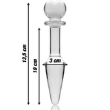 Nebula Series By Ibiza - Modelo 7 Plug Cristal Transparente 13.5 Cm -o- 3 Cm
