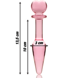 Nebula Series By Ibiza - Modelo 7 Plug Cristal Rosa 13.5 Cm -o- 3 Cm