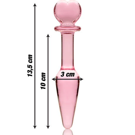 Nebula Series By Ibiza - Modelo 7 Plug Cristal Rosa 13.5 Cm -o- 3 Cm