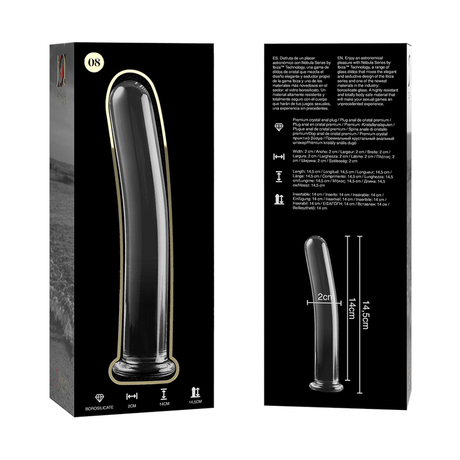 Nebula Series By Ibiza - Modelo 8 Dildo Cristal Transparente 14.5 Cm -o- 2 Cm