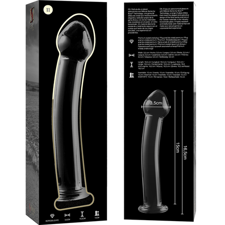 Nebula Series By Ibiza - Modelo 11 Dildo Cristal Transparente 16 Cm -o- 3 Cm