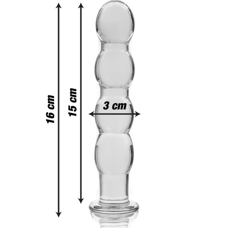 Nebula Series By Ibiza - Modelo 10 Dildo Cristal Transparente 16.5 Cm -o- 3.5 Cm