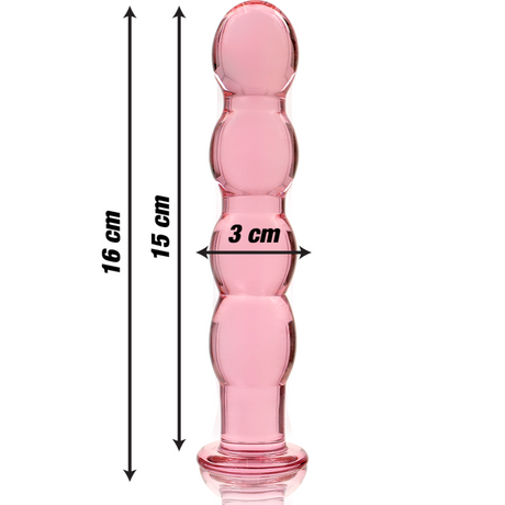 Nebula Series By Ibiza - Modelo 10 Dildo Cristal Rosa 16.5 Cm -o- 3.5 Cm
