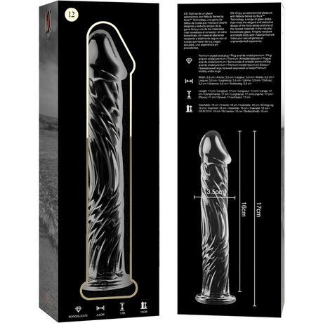 Nebula Series By Ibiza - Modelo 12 Dildo Cristal Transparente 17 Cm -o- 3.5 Cm