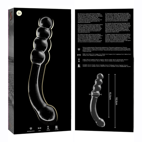 Nebula Series By Ibiza - Modelo 14 Dildo Cristal Transparente 18.5 Cm -o- 3 Cm