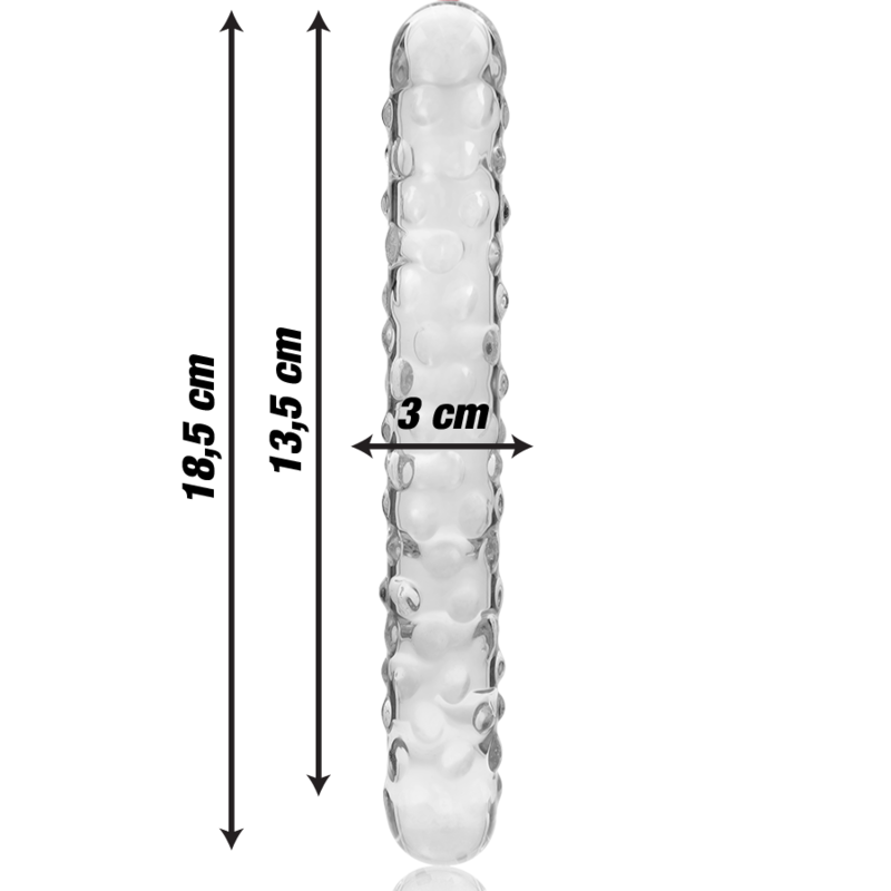 Dildo Cristal  Nebula Series By Ibiza - Modelo 15 Borosilicato 18.5 X 3 Cm Transparente