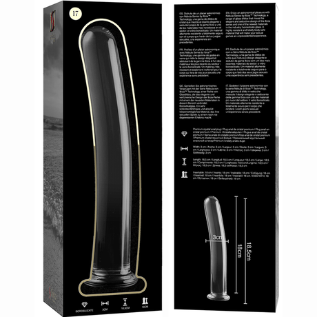 Nebula Series By Ibiza - Modelo 17 Dildo Cristal Transparente 18.5 Cm -o- 3 Cm