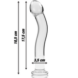 Nebula Series By Ibiza - Modelo 18 Dildo Cristal Transparente 18.5 Cm -o- 3.5 Cm