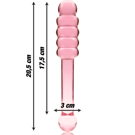 Nebula Series By Ibiza - Modelo 20 Dildo Cristal Rosa 20.5 Cm -o- 3 Cm
